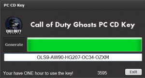 Call Of Duty Ghosts Serial Key Generator Pc